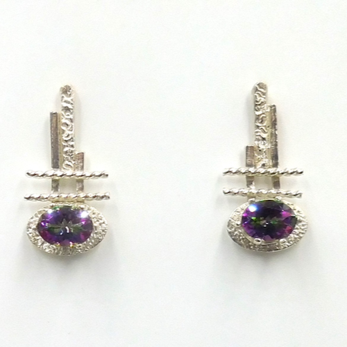 Click to view detail for DKC-2150 Earrings, Azotic Topaz $130